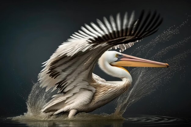 Pelican Macro Photoobturador muy rápido IA generativa