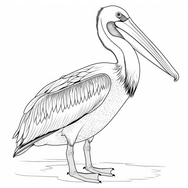 Foto pelican páginas para colorear ilustraciones vectoriales para niños libro para colorear de 39s