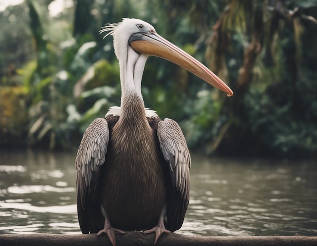 Un pelícano en la jungla