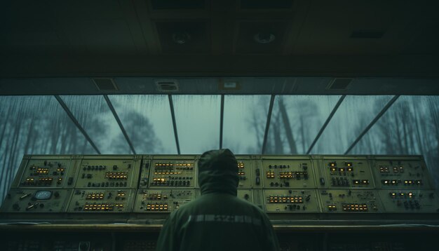 Foto la película de chernobyl fukushima de wes anderson es una película sombría y nebulosa.