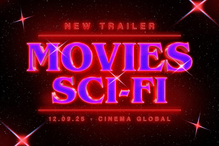 Foto películas de ciencia ficción nuevo efecto de texto
