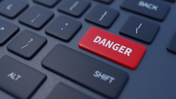Foto el peligro del texto está en la representación 3d del teclado
