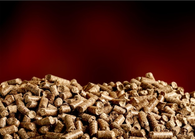 Pellets Biomasse - Nahaufnahme auf Hintergrund