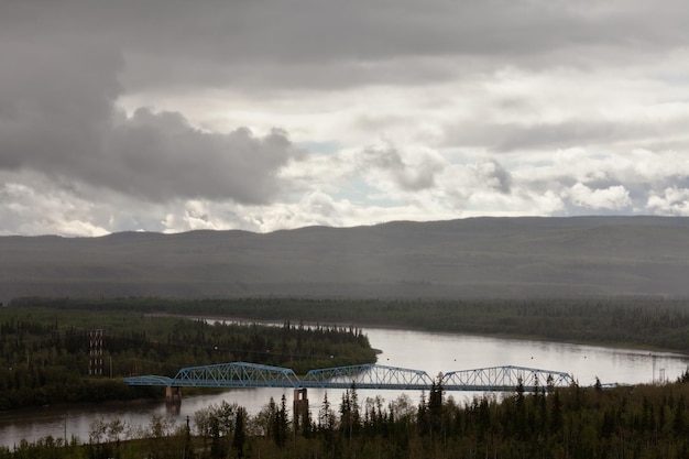 Pelly Crossing River bridge Yukon Territory Canadá