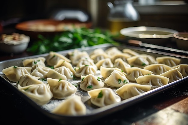 Foto pelmeni una mirada desde dentro al proceso de cocción del ravioli tradicional ruso paso a paso capturado con