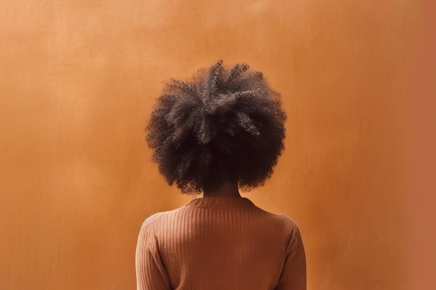 Pelo de mujer afro irreconocible Generar Ai