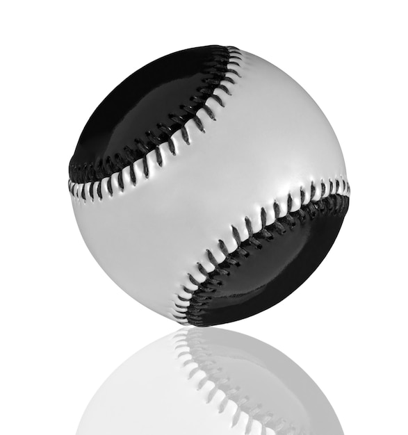 pelota de béisbol en un fondo blanco