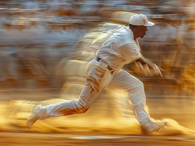 Foto la pelota de béisbol está siendo lanzada