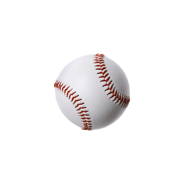 Pelota de béisbol sobre fondo blanco aislado.