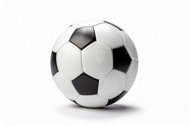 Pelota de fútbol blanca