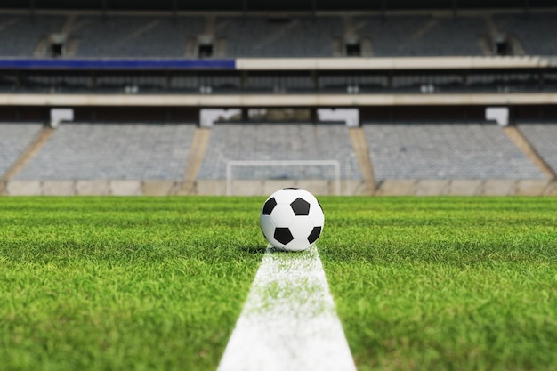 pelota de fútbol en el campo de fútbol