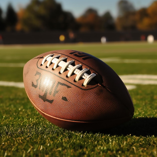 Una pelota de fútbol en un campo con la palabra "j" escrita