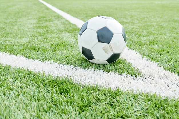 Pelota de futbol en la hierba