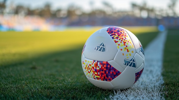 una pelota de fútbol con el logotipo en ella