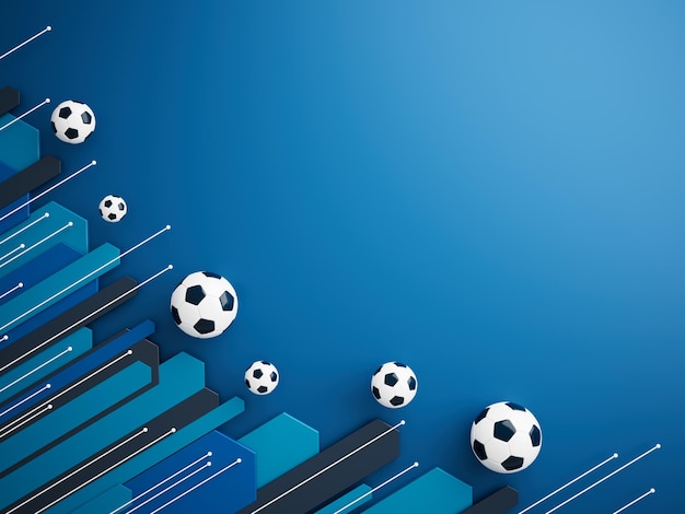pelota de fútbol objeto 3d ilustración 3d elemento de fondo gráfico deporte resumen telón de fondo