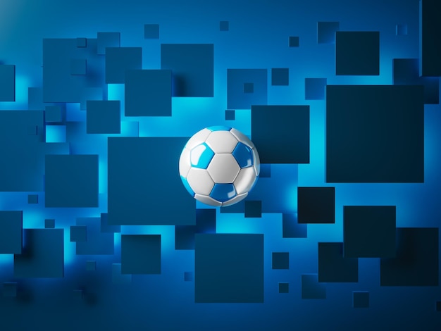 Foto pelota de fútbol objeto 3d ilustración gráfica elemento de fondo abstracto deportivo