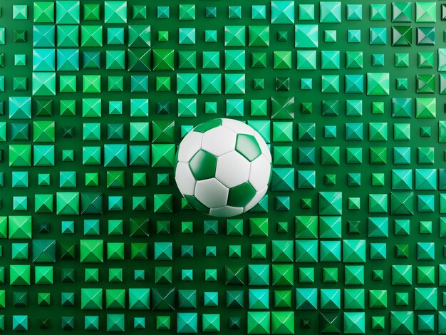 Foto pelota de fútbol objeto 3d ilustración gráfica elemento de fondo abstracto deportivo