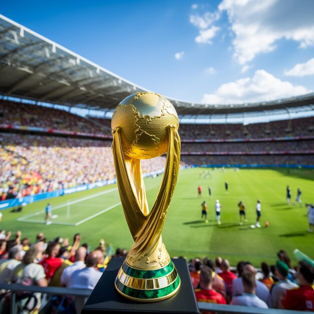 Foto y la pelota de fútbol trophyl