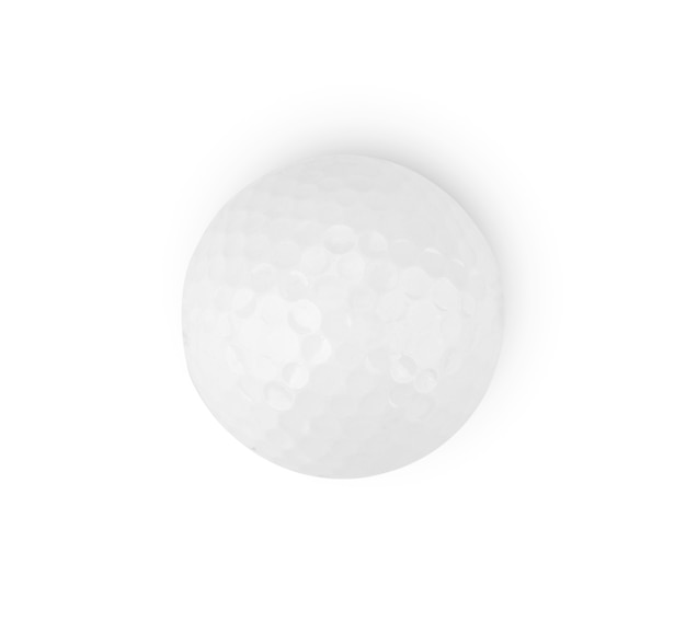 Pelota de golf aislado en blanco con