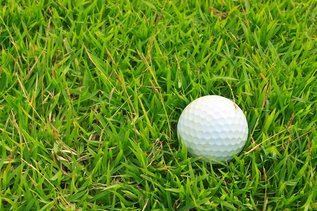 Foto la pelota de golf está en la hierba.