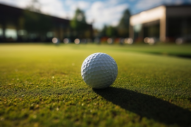 Pelota de golf putting green y el hoyo