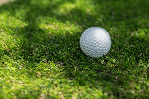 Pelota de golf sobre hierba