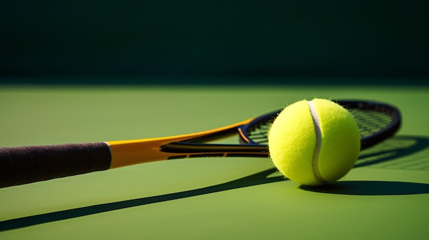 Pelota y raqueta de tenis