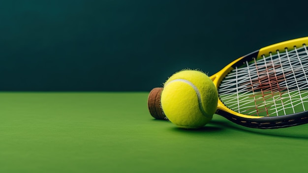 Pelota de tenis y raqueta IA generativa