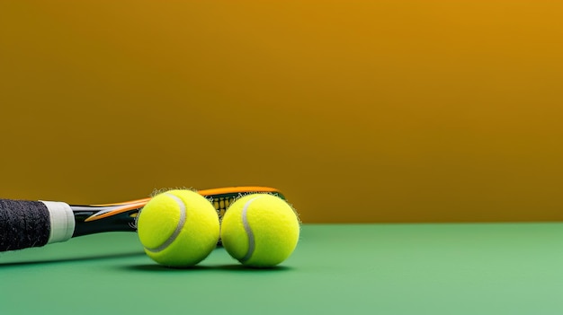 Pelota de tenis y raqueta IA generativa