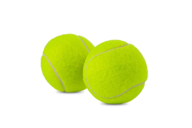 pelota de tenis verde aislada en un fondo blanco