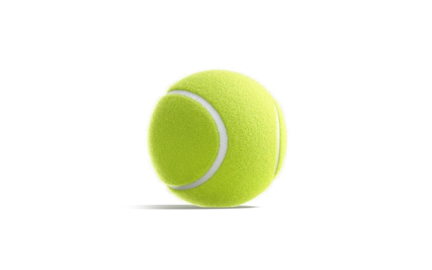 Pelota de tenis verde. Esfera deportiva fluorescente para competición o entrenamiento. Equipo de círculo de color.