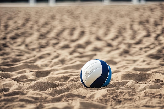 pelota de voleibol en los deportes de playa de arena