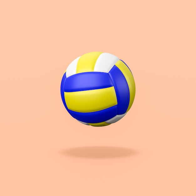 Pelota de voleibol sobre fondo naranja