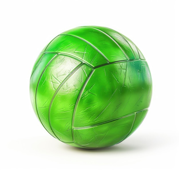Una pelota de voleibol verde