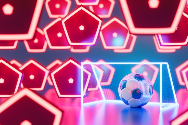 Pelotas de fútbol objeto deporte pelota diseño 3d fútbol