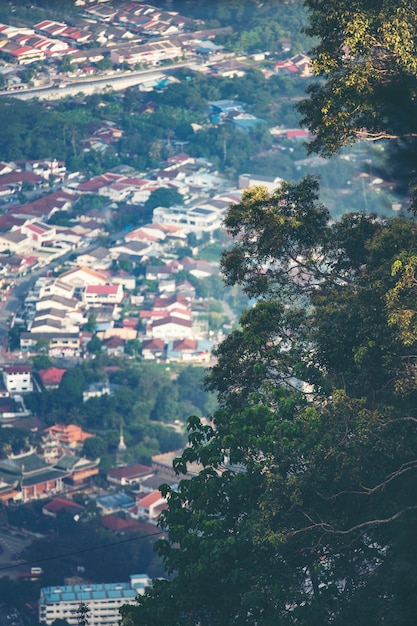 Penang-Stadtbild, Ansicht von Penang Hill, Malaysia