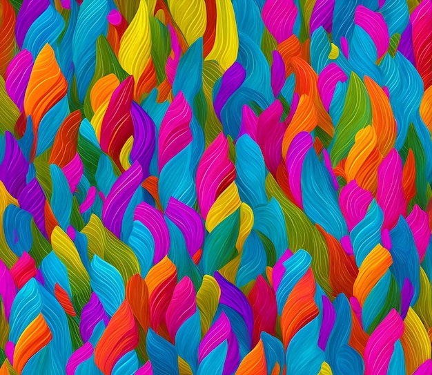 Foto penas coloridas em um fundo colorido.