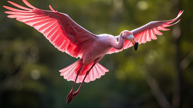 Penas de flamingo rosa