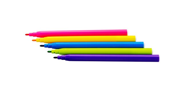 Penas de ponta de feltro multicoloridas