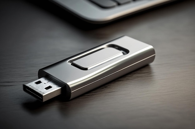 Pendrive sobre mesa Memória USB Flash Drive mais conhecido como pendrive é um dispositivo constituído por uma memória flash que tem a função de armazenar dados em tamanhos GB