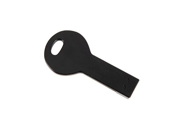 Pendrive USB Key Black Flash Drive Memory Stick em fundo branco