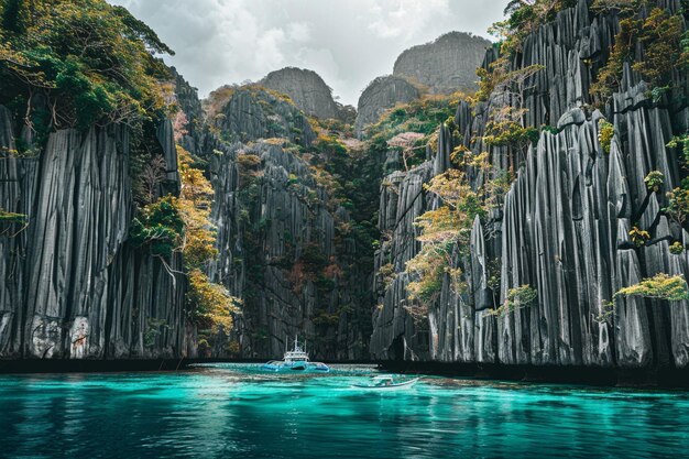 Foto penhasco de montanha em el nido, filipinas