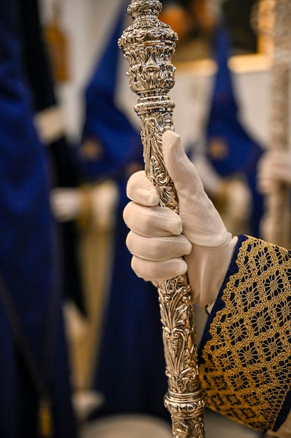 Penitente en una procesión en semana santa