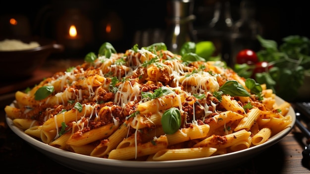 Penne Pasta italiana AI generativa