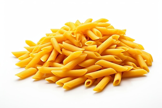 Penne Rigate Pastaon fundo isolado Generative AI