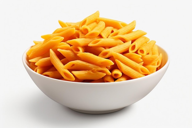 Penne Rigate Pastaon Isolierter Hintergrund Generative KI