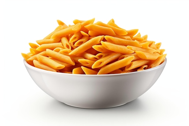 Penne Rigate Pastaon Isolierter Hintergrund Generative KI