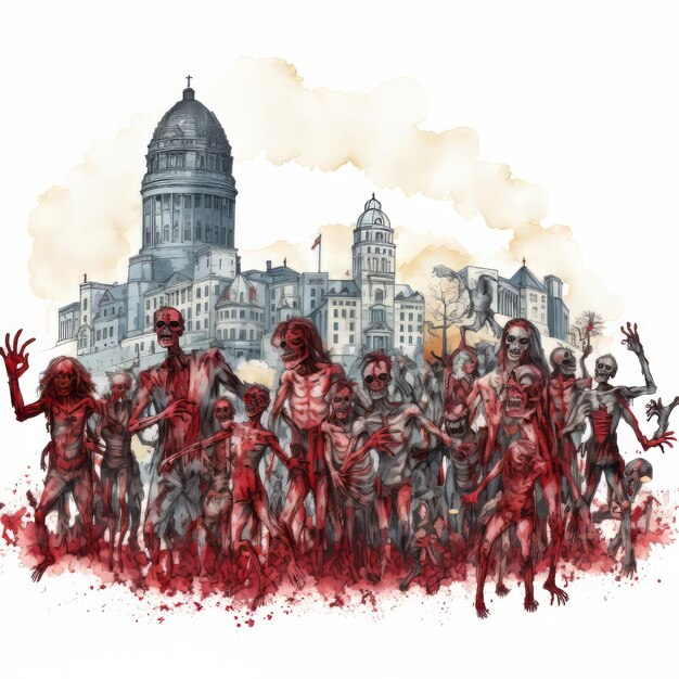 Foto pennsylvania unter belagerung die zombie-apokalypse übernimmt