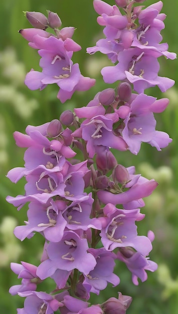 Penstemon aposSour Grapesapos Uma variedade única de penstemon roxo pastel com flores tubulares