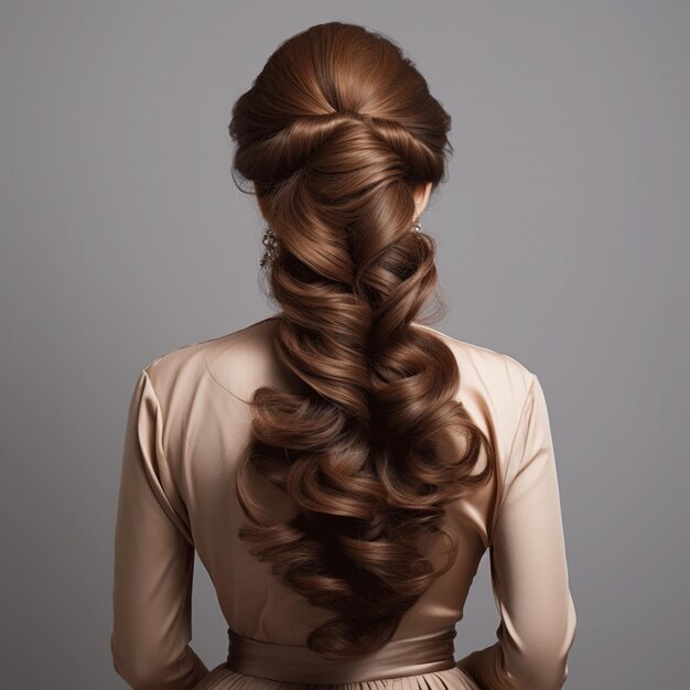 penteado de mulher visto de trás